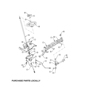 Steering Diagram and Parts List for SERIES1500  Cub Cadet Lawn Tractor